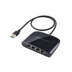 Cable Matters USB 3.1 to 4-Port Gigabit Ethernet Switch (USB to Gigabit Ethernet Adapter) for Laptops and Switch Gaming Console