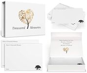 50 Funeral Memory Cards - Textured Bereavement Cards With Box Allowing Guests To Share A Treasured Memory - Alternative To A Book Of Condolence