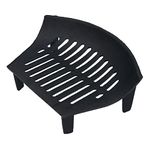 AB Tools 16" Fire Grate For 18" Fireplace Cast Iron Coal Log Black Front Open Basket