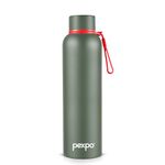 Pexpo Bravo 1000 Hot & Cold ISI Certified Flask- Military Green- Stainless Steel Water Bottle | Office| Gym| Travelling| Home| School| Adults & Kids