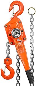 VEVOR Manual Lever Chain Hoist, 3 Ton 6600 lbs Capacity 10 FT Come Along, G80 Galvanized Carbon Steel with Weston Double-Pawl Brake, Auto Chain Leading & 360° Rotation Hook, for Garage Factory Dock