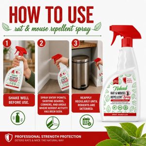 Peppermint Rodent Repellent Spray 500ml – Natural Mouse Deterrent