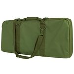 NcStar CVCPD2962G-28 Deluxe Pistol and Subgun Case, Green, 3 Accessory Pockets