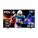 TCL 75 Inch Q7K Series 4K QLED Smart TV with Google TV, Full Array Local Dimming, Dolby Vision HDR & Dolby Atmos Including Built-in Google Assistant, Voice Remote, Alexa Compatibility - 75Q7K