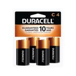 Duracell Coppertop C Batteries, 4 Count Pack, C Battery with Long-lasting Power, All-purpose Alkaline C Battery for Household and Office Devices (packaging May Vary)