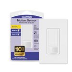 Lutron Maestro Motion Sensor Light Switch w/Wallplate for Bathroom, Garage, Laundry Room, Closet, for Light Bulbs, Occupancy and Vacancy Sensor, Single-Pole Only, No Neutral Req, MS-OPS2HW-WH, White