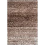 Luxury Thick Stripe Beige Shaggy Living Room Area Rug Light Brown Hygge Super Soft Lounge Bedroom Hall Rugs 80cm x 150cm