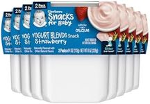 Gerber Baby Food, Yogurt Blends Snack, Strawberry, 2nd Foods, Baby Snacks, Baby Yogurt, Baby Food Stage 2, No Artificial Flavors or Sweeteners, No Preservatives, 4 oz Tubs (Pack of 2)