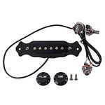 Alnicov Guitar Soundhole Magnetic Pickup with Mounting Screws, Knobs for Acoustic Electric Guitar Parts