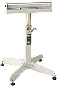 HTC HSS-15 Super Duty Adjustable 22-Inch to 32-Inch Tall Pedestal Roller Stand with 16-Inch Ball Bearing Roller, 500 Lbs. Material support, White