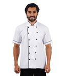 Malabar Trading Company Chef Coat for Men Half Sleeve | Professional Men's Cotton Chef Coat (40, White)