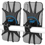 VOVIGGOL Bike Phone Mount 2 Pack, Universal Motorcycle Phone Holder for Bike, 360°Rotation Silicone Bicycle Phone Holder Handlebar Phone Mount Compatible with iPhone 14 13 12 11 Pro, Samsung