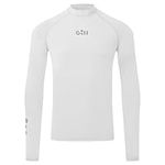 Gill Mens ZenZero Rash Guard Vest Top - Long Sleeve with 50+ UPF Sun Protection for Watersport (White, M)