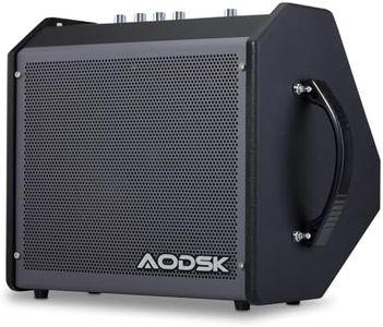 AODSK 35W Professional Electronic Drum Amplifier | Dual Speakers (8" Woofer + 2" Tweeter) | Compatible with Keyboard/Bass/Synthesizer | AUX Input + Recording Output | Treble/Mid Control