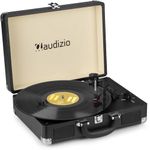 Fenton Audizio RP114BK Briefcase Vinyl Record Player with Built-in Speakers - Retro Vinyl Turntable with Portable Design - Stylish Breifcase Record Player for All Vinyl Lovers