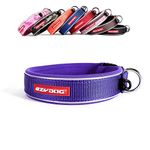 EZYDOG Classic Neo Dog Collar | Dog Collar Small, Medium, Large Dogs, Reflective Dog Collar, Supreme Comfort, Soft Neoprene Material, Non-Corrosive (Purple)