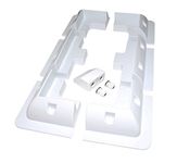 7 Piece Solar Panel Mounting Bracket White Rectangle Set Kit Adhesive Bond for Caravans, Motorhomes, Boats & Any Flat Surface
