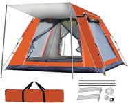 Blendra Pop Up Tent-Orange Instant tents for camping 5-8 person,Lightweight Waterproof Outdoor Dome Canopy Pop Up Tent for Adults & Kids, Instant Setup (240x240x154cm)