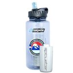 Epic Nalgene OG | Water Filtration Bottle | Wide Mouth 32 oz | Smoke Grey | American Made Bottle | USA Made Filter Removes 99.99% of Tap Water Contaminants Lead Chlorine Chromium 6 Arsenic Chloroform