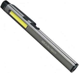 Gearlight Rechargeable 3-1 LED COB Work Light with Magnetic Back - This Handheld Flashlight has 3 Modes a Pen Light, Flood Light, and 365nm UV Light - Compact Stocking Stuffer Christmas Gift for Men