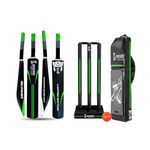 Cockatoo Destructor Complete Cricket Set, Cricket Kit Combo, l Cricket Bat (34'' x 4.5'') with 3 Stumps Wicket Set and 1 Tennis Ball,Size-8(12 Year & Above)