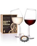 two46 Vi(n) oletta Wankelmut Krumme Weingläser Set (4 Stück) - Weinglas Lustig Handgebogen in DE - Lustige Wein-Gläser ALS Wein Geschenke für Frauen & Männer…