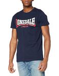 Lonsdale Men's Two Tone T-Shirt, Blue (marineblau), Medium (Manufacturer size: Medium)