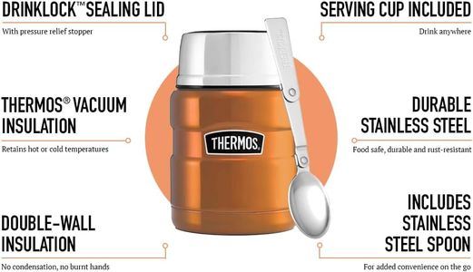 Thermos Stainless King Food Flask, 470ml – Insulated Lunch Container
