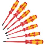 Wera 05135961001 Screwdriver Set Kraftform PlusSerie 100" 160iSS-7 pcs, Red-Yellow