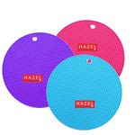 HAZEL Mats for Kitchen (Silicone Hot Pot Mat, Set of 3)