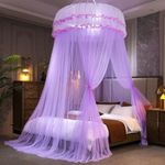 Mosquito Net for Bed Tent Adult, Large Children Bed Canopy Round Dome, Fly Canopy Mosquito Nets, Bed Tent for Double/Single Bed, Round Dome Height 270cm