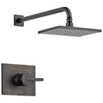 Delta Faucet Vero 14 Series Single-Function Shower Faucet Set, Rain Shower Head, Oil Rubbed Bronze Shower Faucet, Shower Handle, Delta Shower Trim Kit, Venetian Bronze T14253-RB (Valve Not Included)