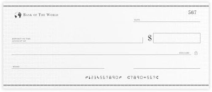 Reusable Giant Oversized Fake Paper Cheques for Endowment Award - Large Dry Erase Novelty Cheque for Rewards, Donations, Gag Gifts, Raffle Winners and Fundraisers, 76.2 x 40.6 cm