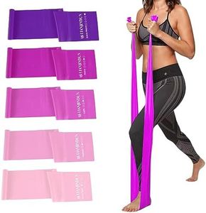 Lianjindun 5 Pcs Professional Resistance Bands. Latex-Free, Elastic Band, Work Out Bands, Stretch Bands for Working Out Women or Men, Exercise Bands Set for Physical Therapy, Yoga, Pilates
