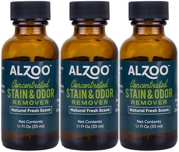 ALZOO Concentrated Stain & Odor Remover Refill Bottle, 100% Plant-Based Active Ingredients, 1.1 Fl. Oz, Pack of 3