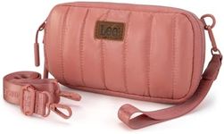 Lee Wristlet Wallet for Women Puffer Crossbody Purse with Detachable Strap LEE49-005DPK