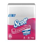 Scott 3 Ply Toilet Paper - 12 Toilet Tissue Rolls x 160 Pulls (1920 Pulls)- Bathroom Tissue From Kimberly Clark, White