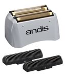 17155, Pro Shaver Replacement Foil and Cutter - Compatibles with Andis Models, Super Soft Gold Titanium Cutters - for Close Cutting, Smooth Shaving, No bumps or Irritation, Zero Finish – Black