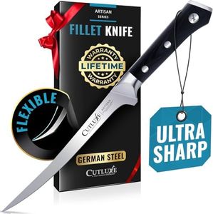 Cutluxe Fillet Knife for Fish & Meat – 7" Fish Knife for Filleting – High Carbon German Steel, Flexible, Full Tang & Ergonomic Handle Design – Artisan Series