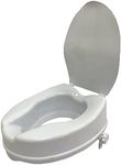 Home Raised Toilet Seat Raiser with Lid 10CM Height, Secure, Easy Clean AU Ship