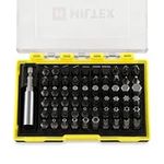 Hiltex 10060 Security Bit Set with Magnetic Extension Adapter, 61 Piece | 1/4-Inch Hex Shank | CR-V Steel