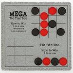 Bolaball Giant 3-in-1 Checkers Game, Tic Tac Toe and Mega Tic Tac Toe with Reversible Rug – Indoor/Outdoor Huge Board Games for Family Fun & Parties