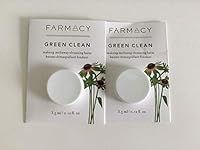 FARMACY Green Clean Makeup Removing Cleansing Balm, Set of 2 Sample Cards, 0.12 oz each