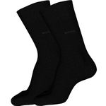 2-Pack Regular Fit Cotton Dress Socks, Black, 7-13