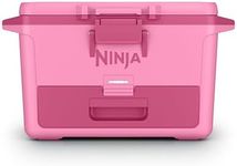 Ninja FrostVault 50qt Hard Cooler with Dry Zone | Integrated Fridge-Temp Dry Storage Drawer | Premium Heavy-Duty Insulated Cooler | Keeps Ice Cold for Days | Strawberry Rhubarb | FB151BP