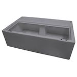 Wise 8WD100-1B-221 Deluxe Series 37" Pontoon Bench Seat Base Only (8WD100 Cushion Required to Complete), Grey