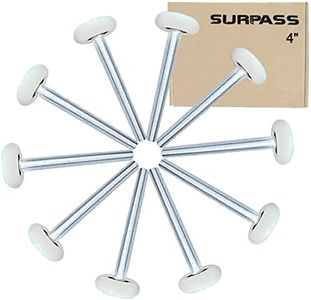 Surpass 10 Pack 2'' Ultra-Quiet Nylon Garage Door Rollers 4” Stem, 6200-2RS Double Seals Precision Bearings