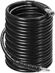 YAMATIC 3/8" Pressure Washer Hose 150FT with Stainless Steel Quick Connector, 5000PSI Rubber Power Washer Replacement Hose, Steel Wire Braided, Compatible with Simpson, Craftsman, Champion