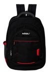 Neel Casual Backpack|Soft Trendy College Backpack for Men Boys| Laptop Backpack|Water Resistant Bags|Shoulder Travel Bag (Black & Red)