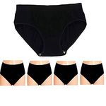 Jzy Qzn Women's Bamboo Antibacterial Copper Panties Seamless Low-Rise Brief Stretch Bikini Underwear